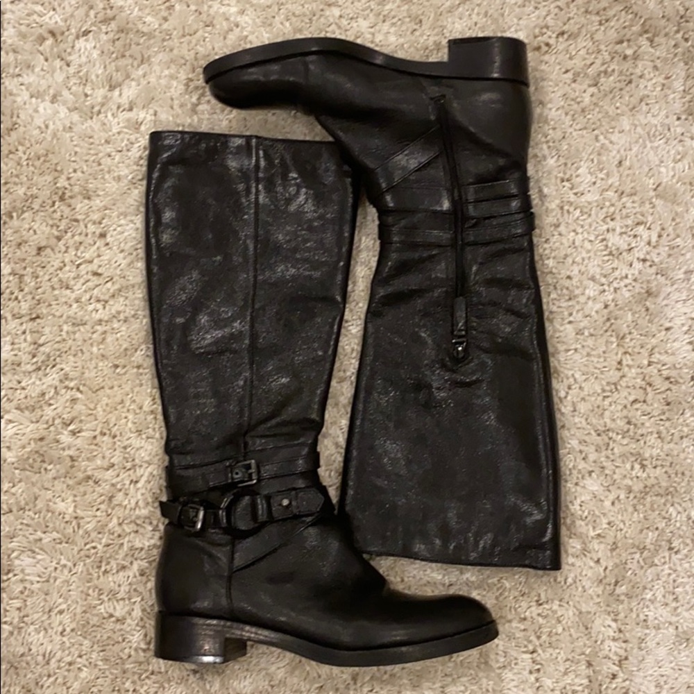 Via Spiga Black Riding Boots, Size 7.5, Like New!